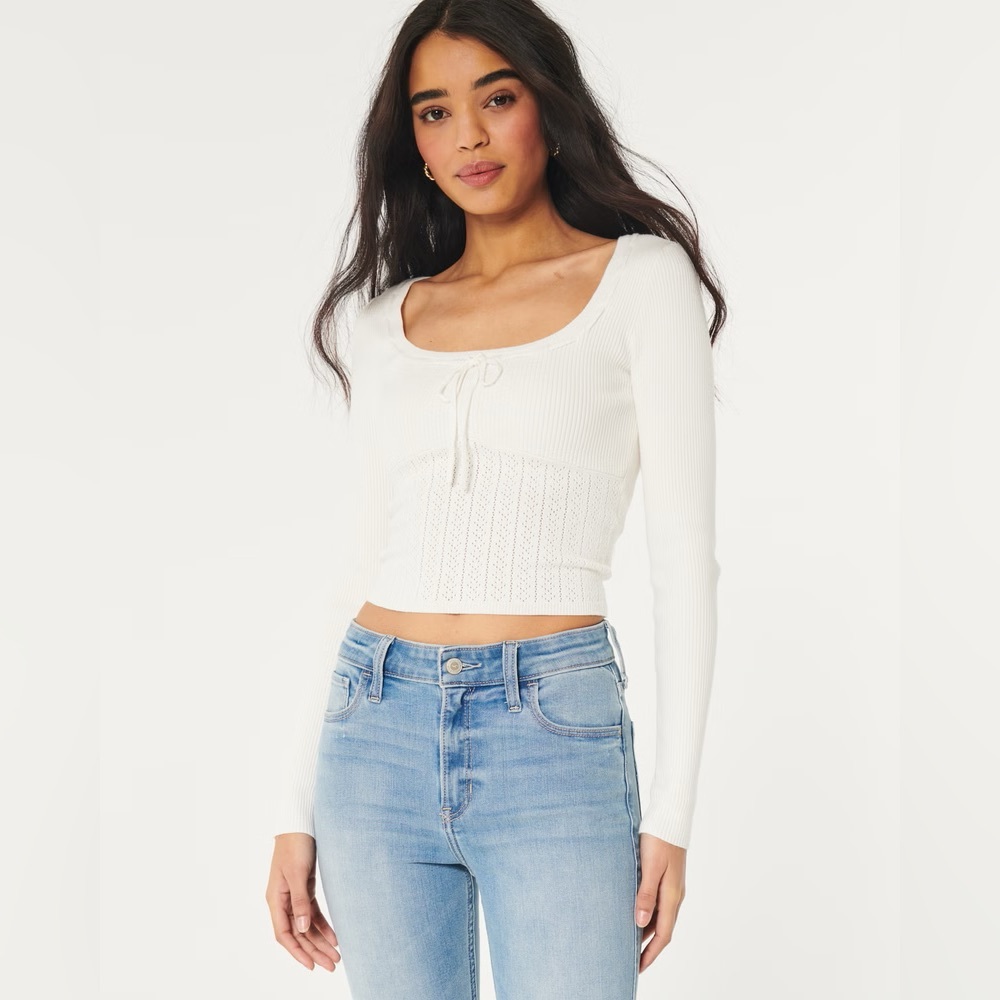 Hollister Textured Scoop Sweater